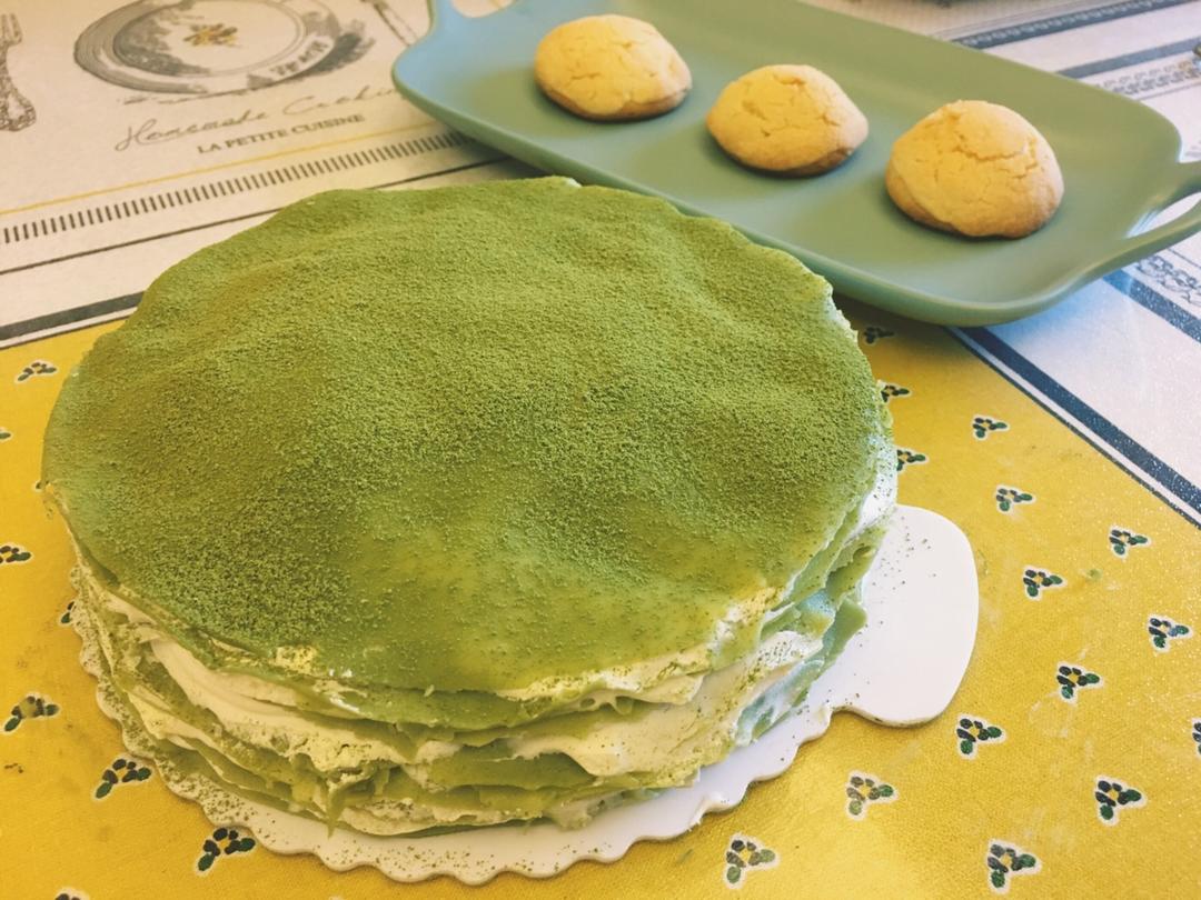 美味的煎蛋糕—抹茶千层蛋糕