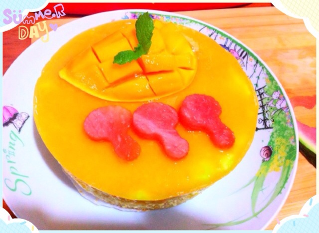 料超足的芒果慕斯蛋糕