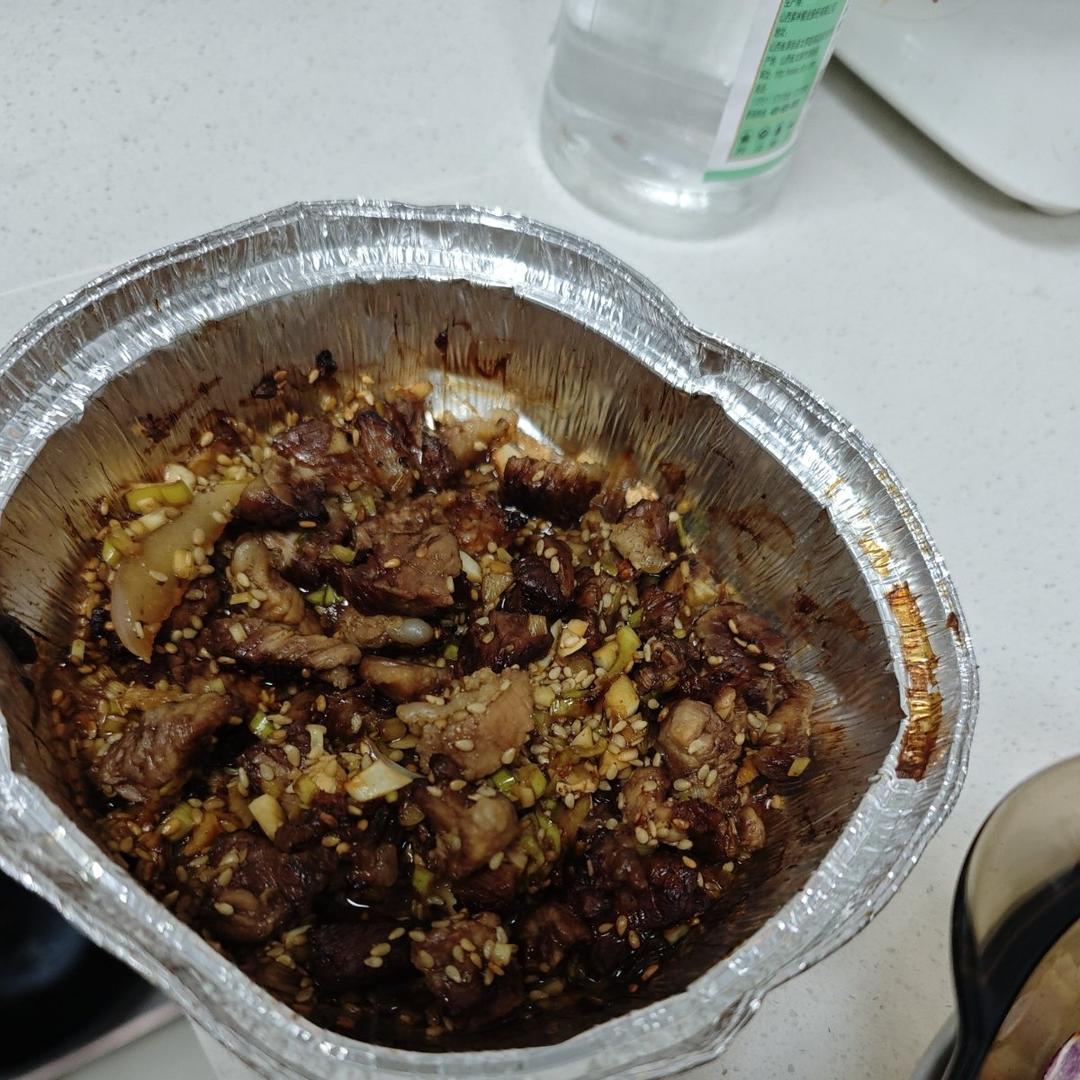 空气炸锅盐葱牛肋条