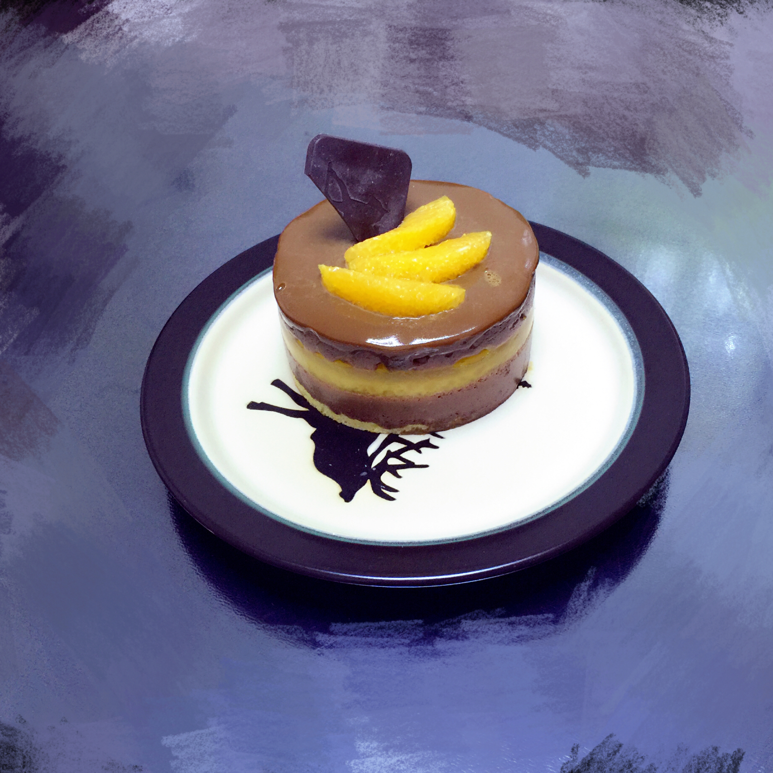#拼颜值 也拼实力# Sunset Choco-橙子巧克力慕斯蛋糕