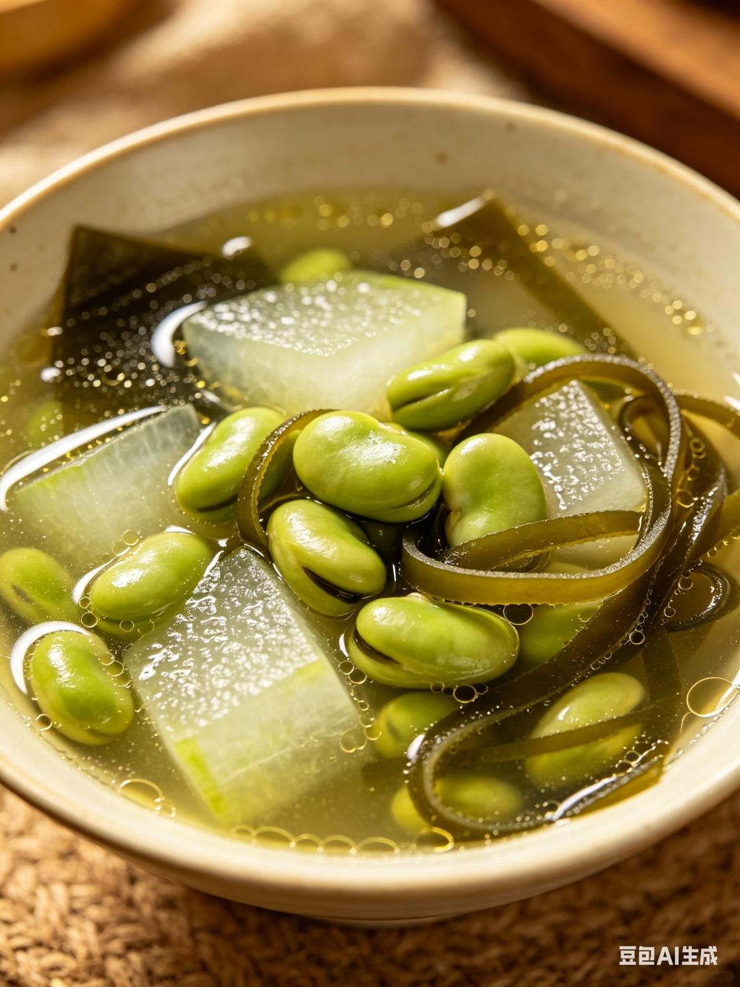 夏季养生汤之——海带冬瓜蚕豆汤