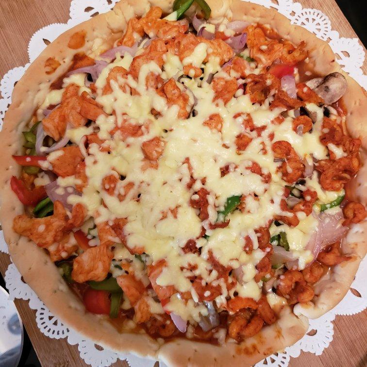 奥尔良烤鸡肉披萨