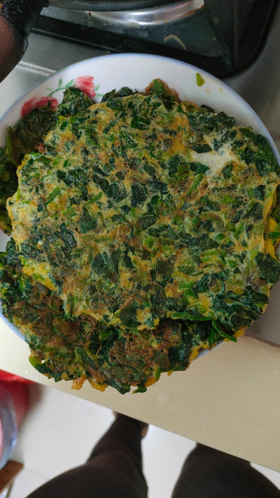 低脂菠菜鸡蛋饼