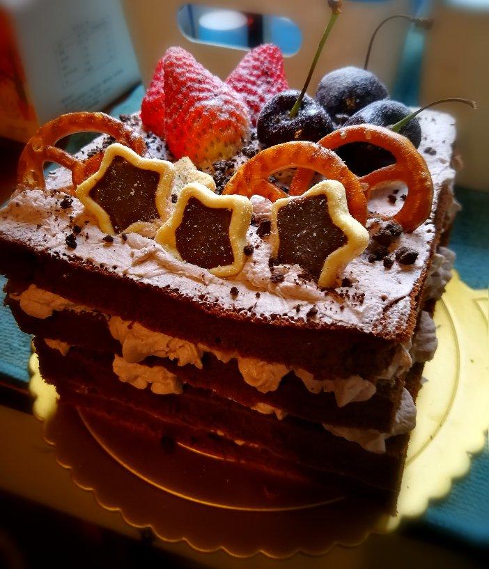 奥利奥咸奶酪奶油可可裸蛋糕