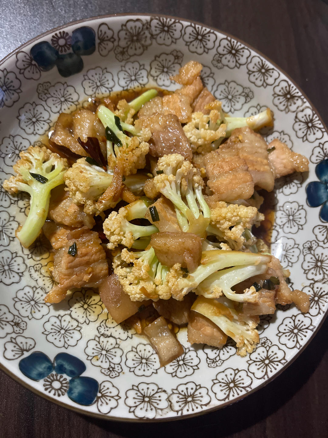 干煸菜花（花菜炒肉）