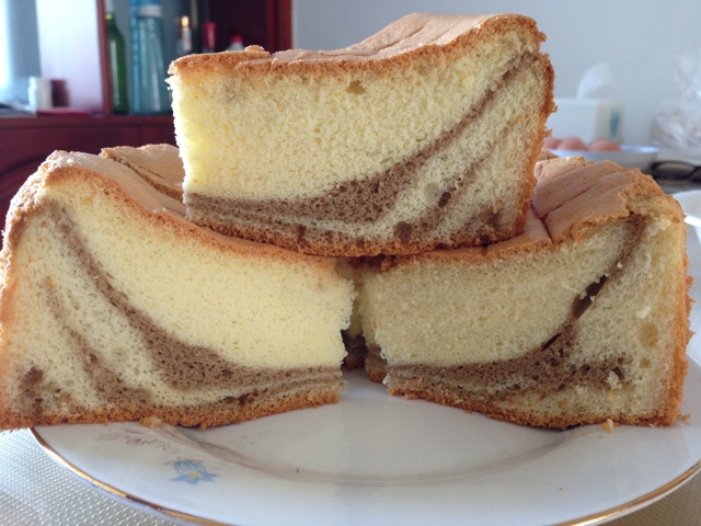 斑马纹戚风蛋糕