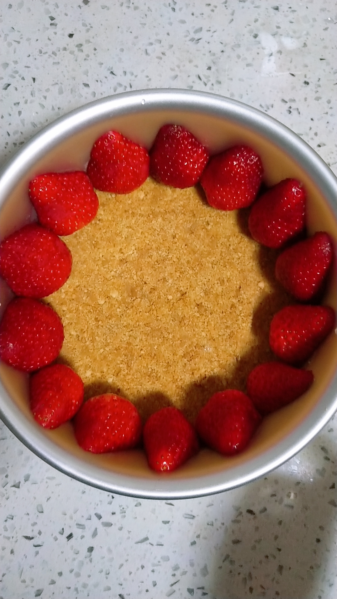草莓芝士蛋糕(超简单)的做法 步骤3