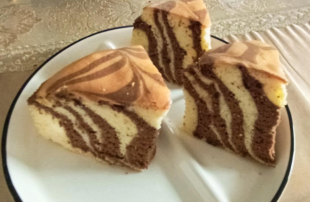 斑马纹6寸8寸戚风蛋糕