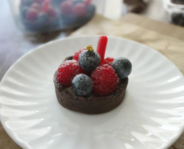 树莓巧克力塔Chocolate Tart with Raspberry的做法