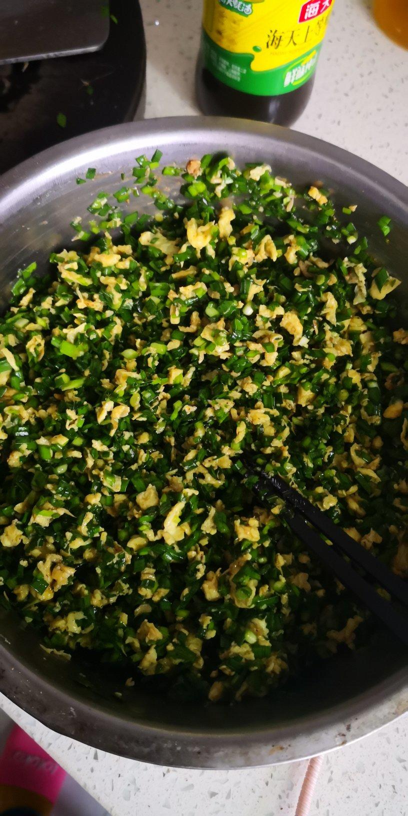 不出水的韭菜鸡蛋饺子