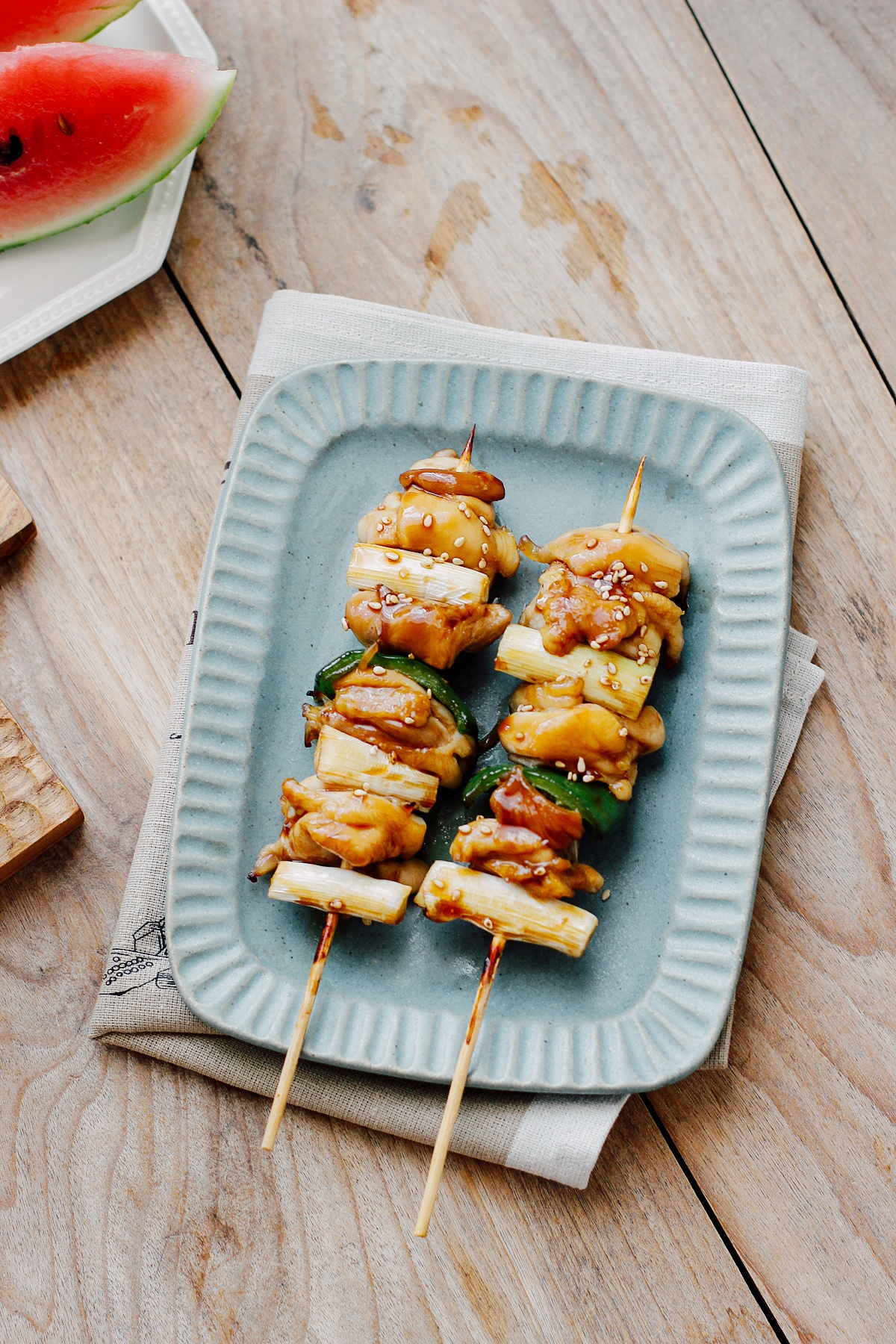 王光光光光做的葱肉串panasonic松下nujk100w热风蒸烤箱版