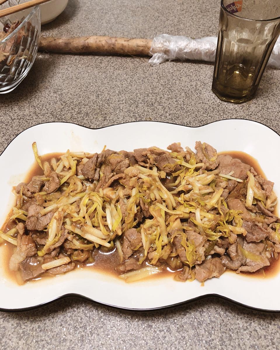 妈妈的味道 肉炒蒜黄