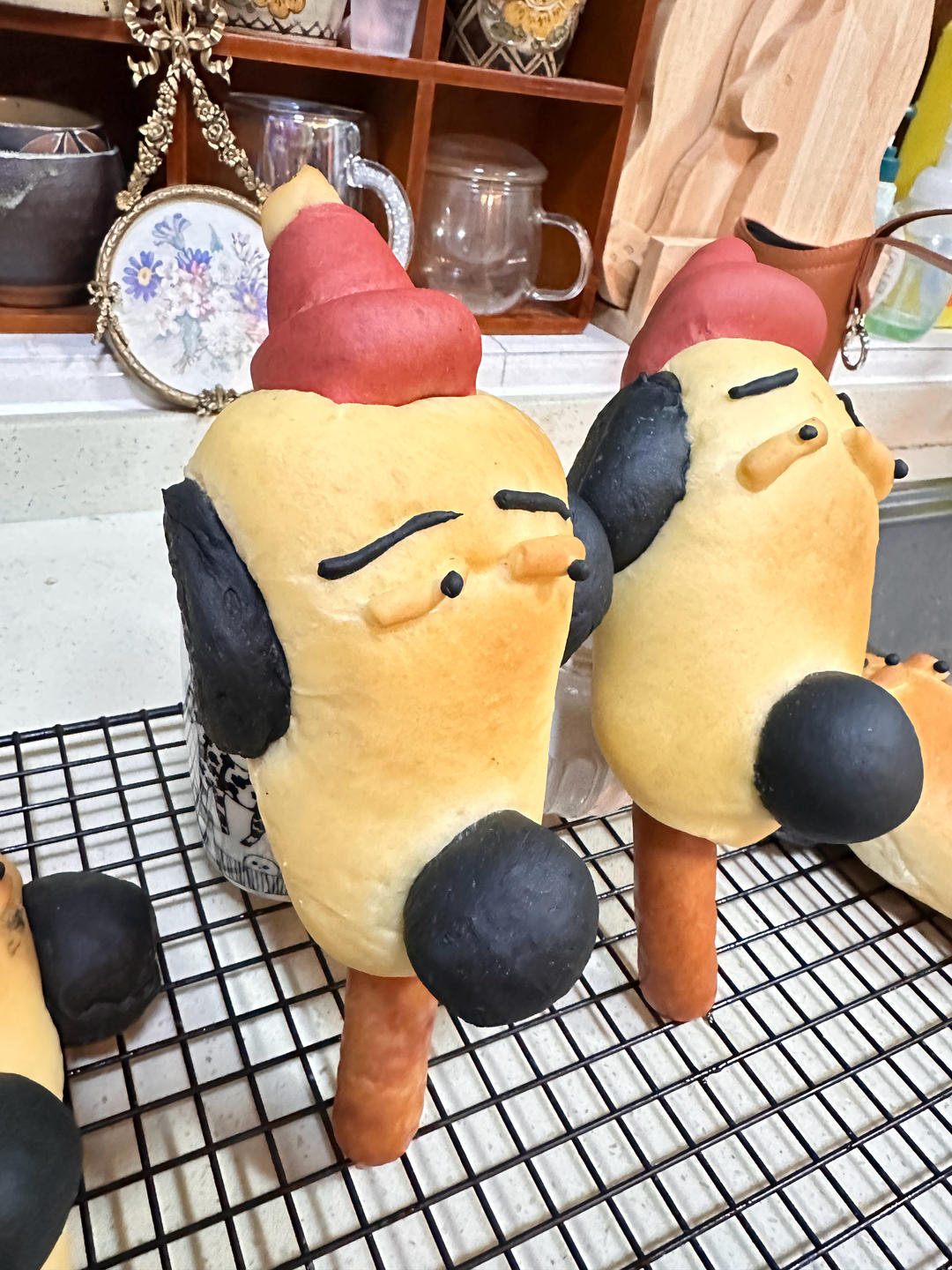 呆萌圣诞热狗面包