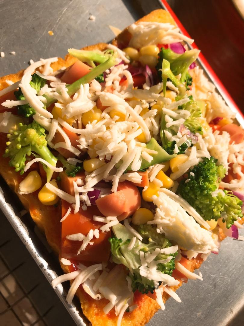 超好吃面包披萨🍕