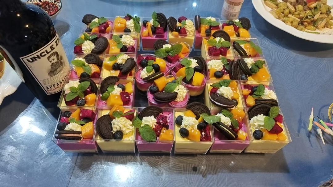 小正方形慕斯蛋糕小方杯（蓝莓味、芒果味）