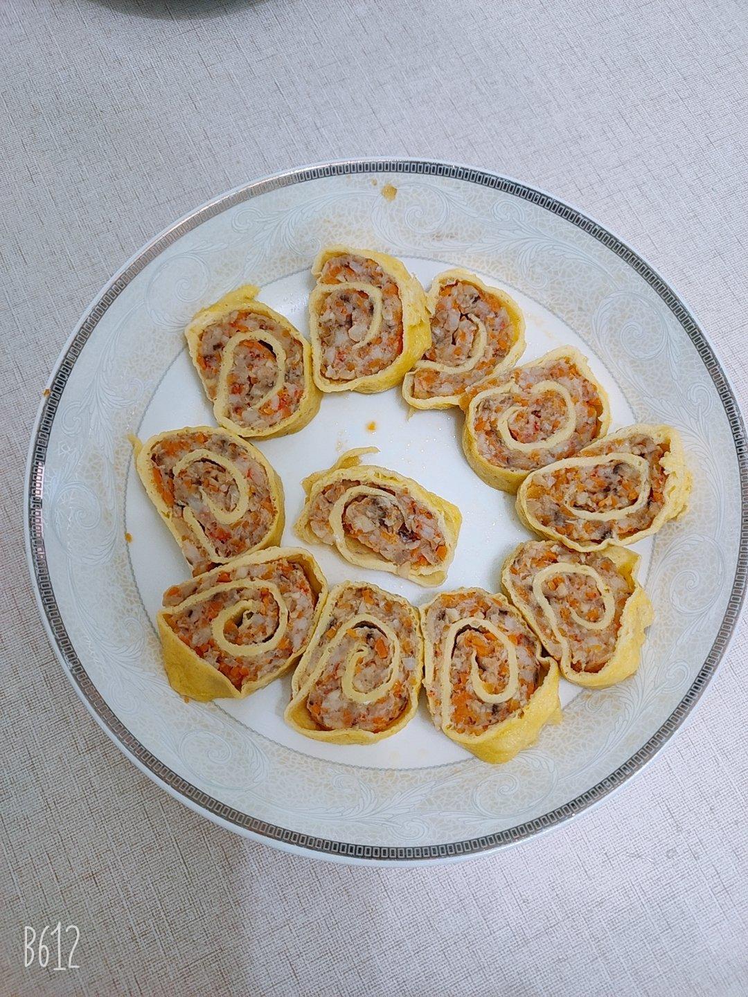 鲜虾鸡蛋卷宝宝辅食精华一岁以上宝宝