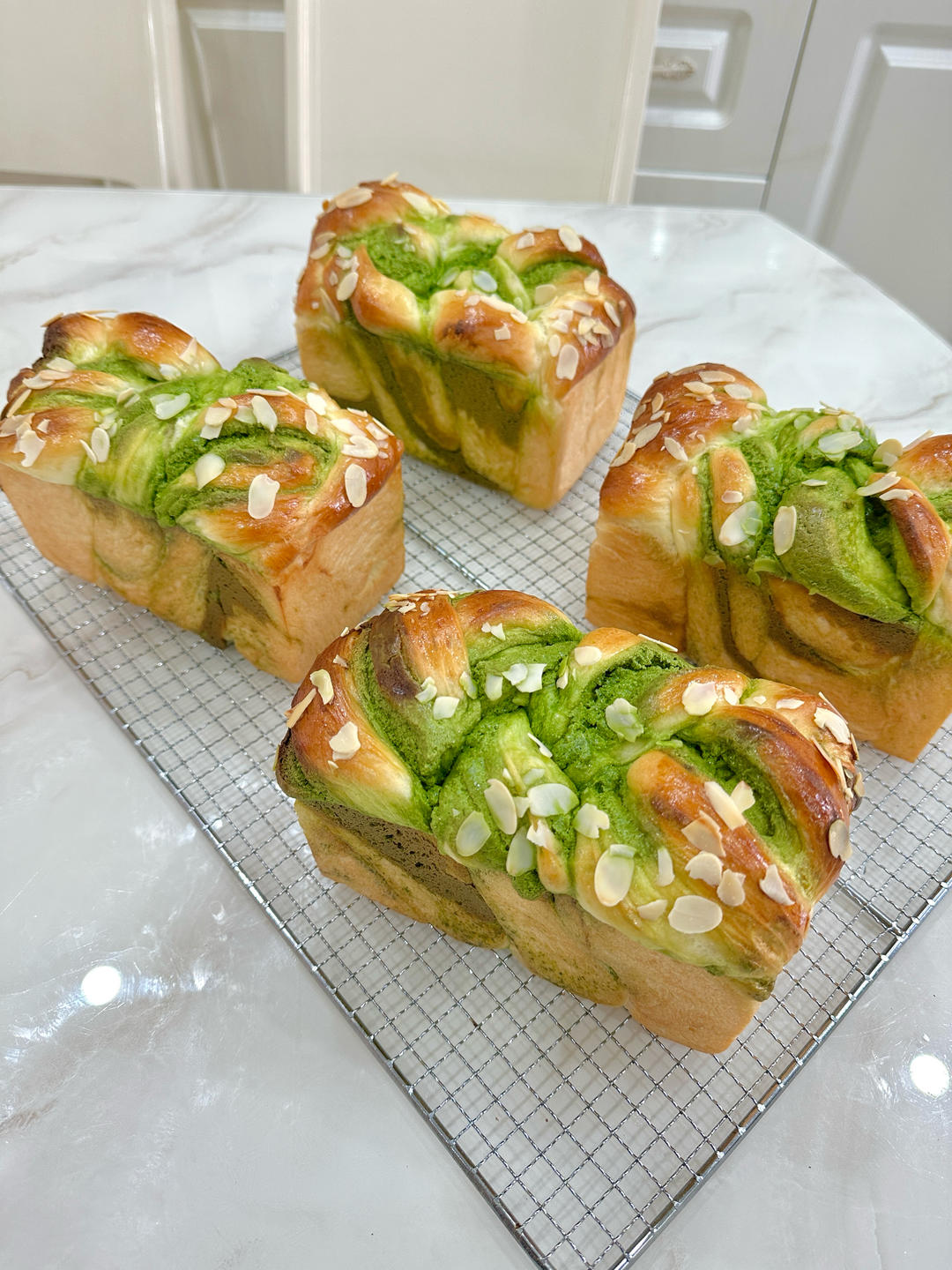 绿色心情---抹茶手撕小吐司