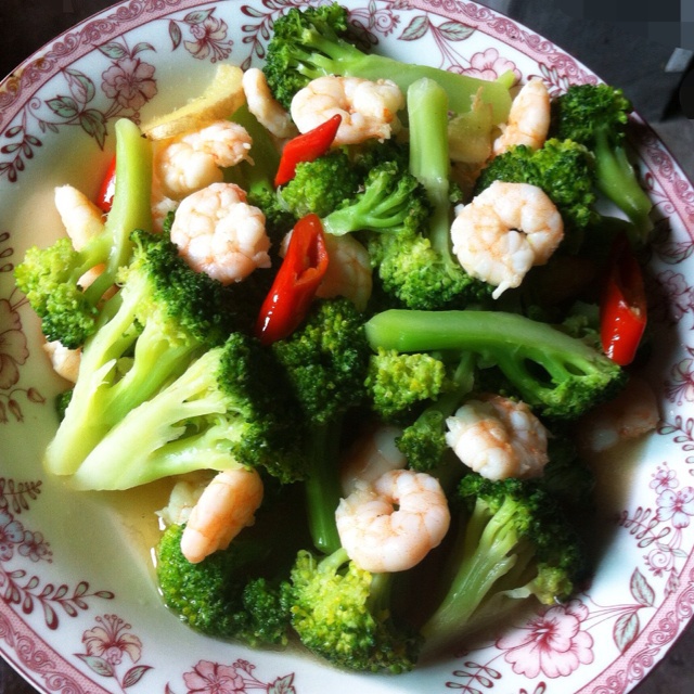西兰花炒虾仁
