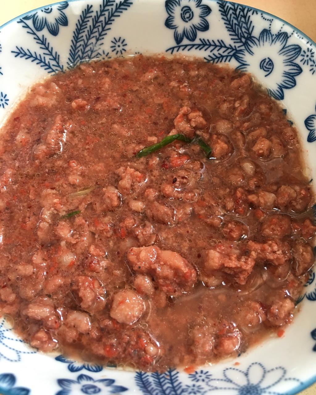 liam4做的下饭神菜温州虾子肉虾子酱蒸肉