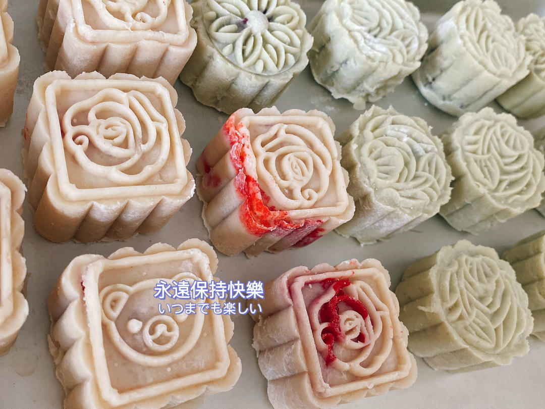 君之版抹茶红豆月饼（无转化糖浆）