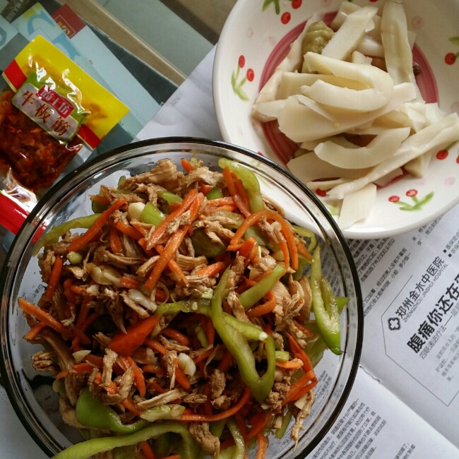 减脂健身｜凉拌手撕鸡丝（香辣&麻油版）