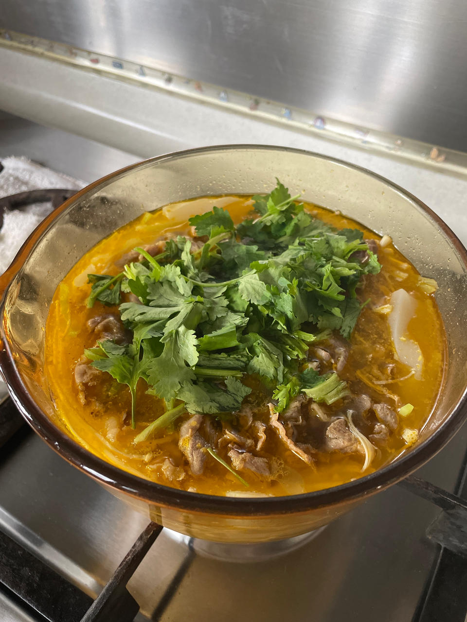 酸汤鲜虾羊肉卷