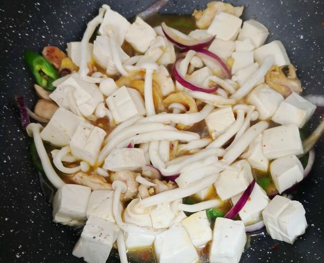 减肥餐豆腐海鲜菇的做法