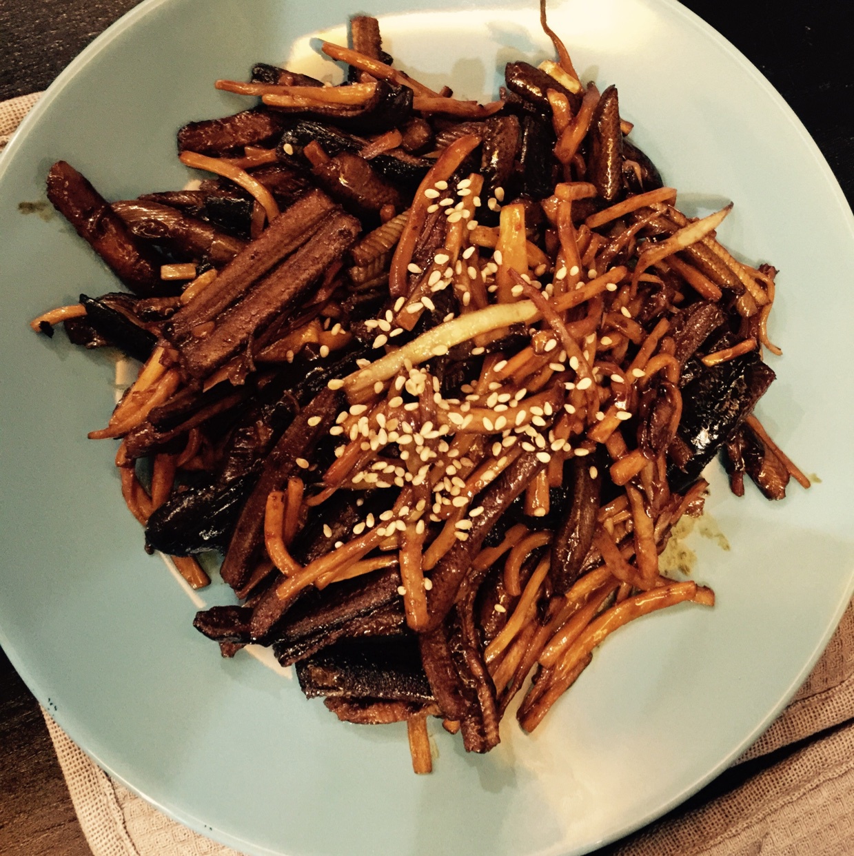 茭白炒鳝丝