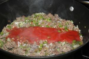 中式番茄酱青椒牛肉碎的做法 步骤8