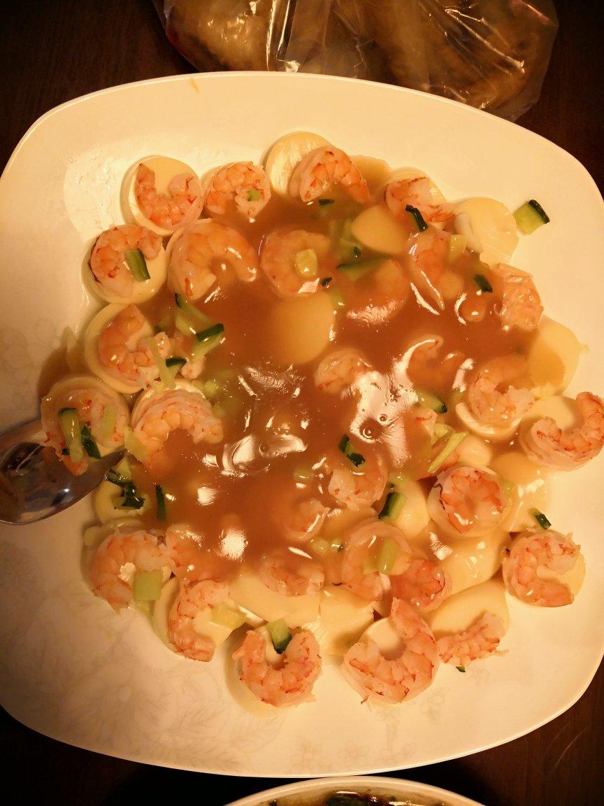 日本豆腐蒸虾仁