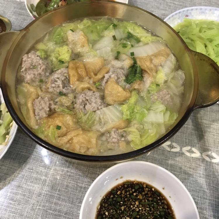 小白菜肉丸汤