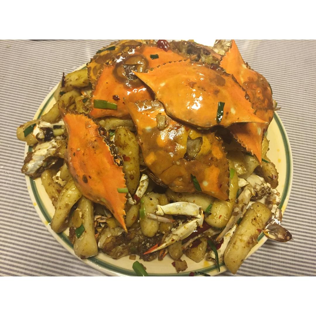 梭子蟹炒年糕