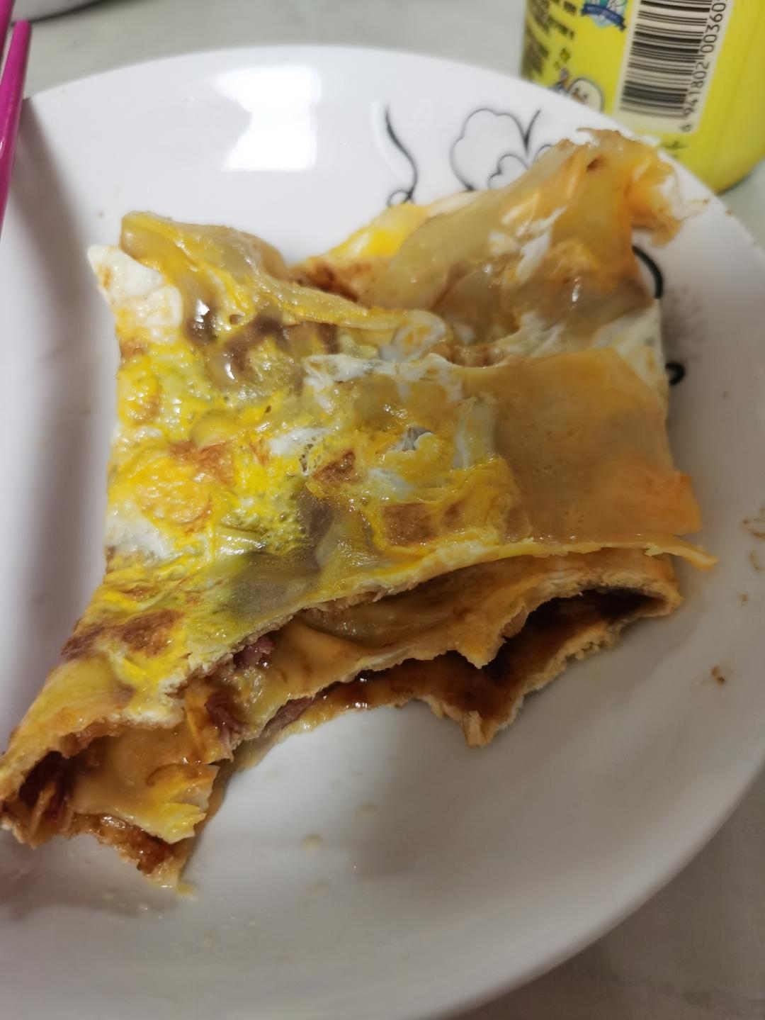 剩馄饨皮版懒人鸡蛋饼