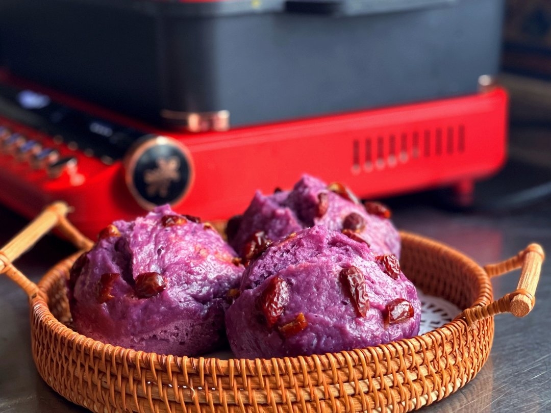 开花紫薯发糕|马克西姆巴斯克多功能锅的做法