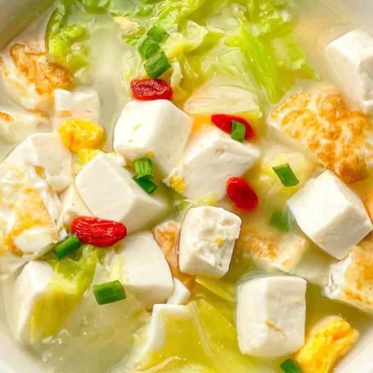 白菜豆腐鸡蛋汤
