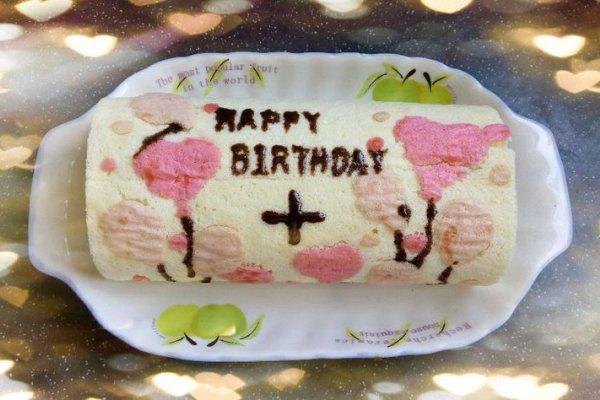 彩绘生日蛋糕卷的做法
