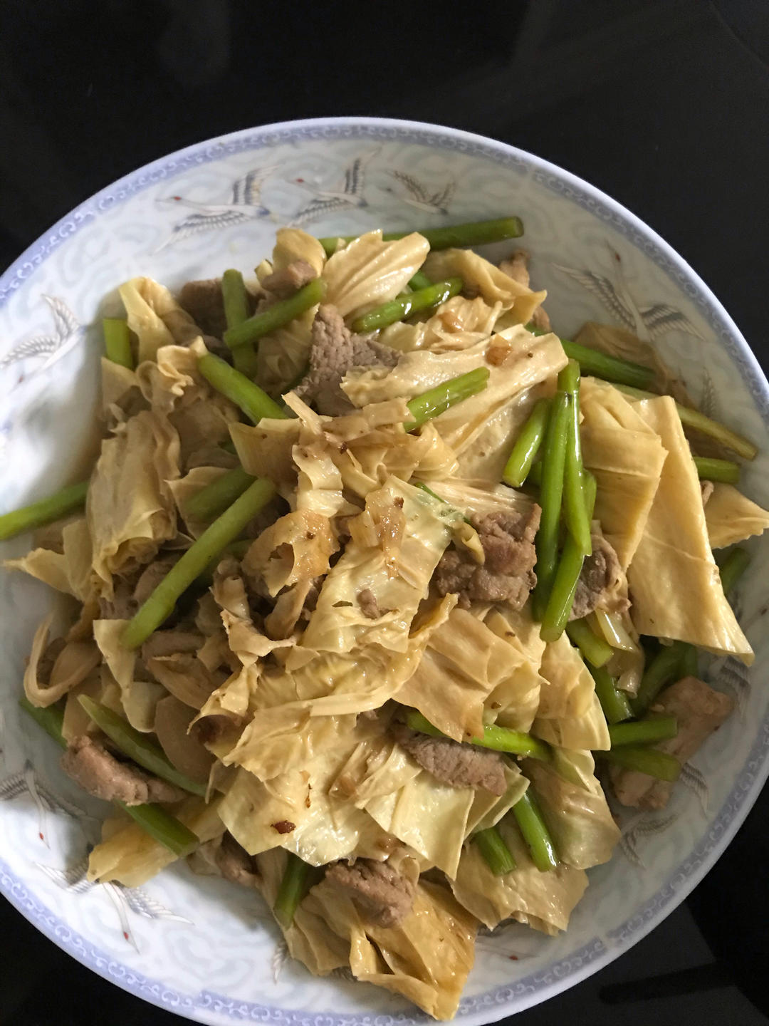 蒜薹炒腐竹