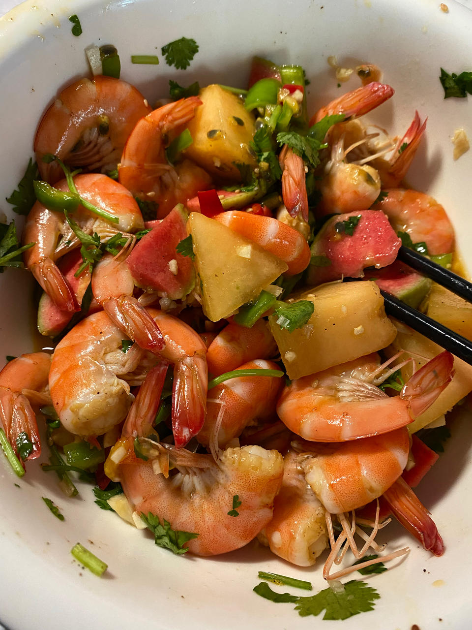 酸酸辣辣柠檬虾