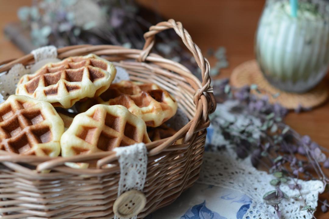 红糖麻薯华夫饼