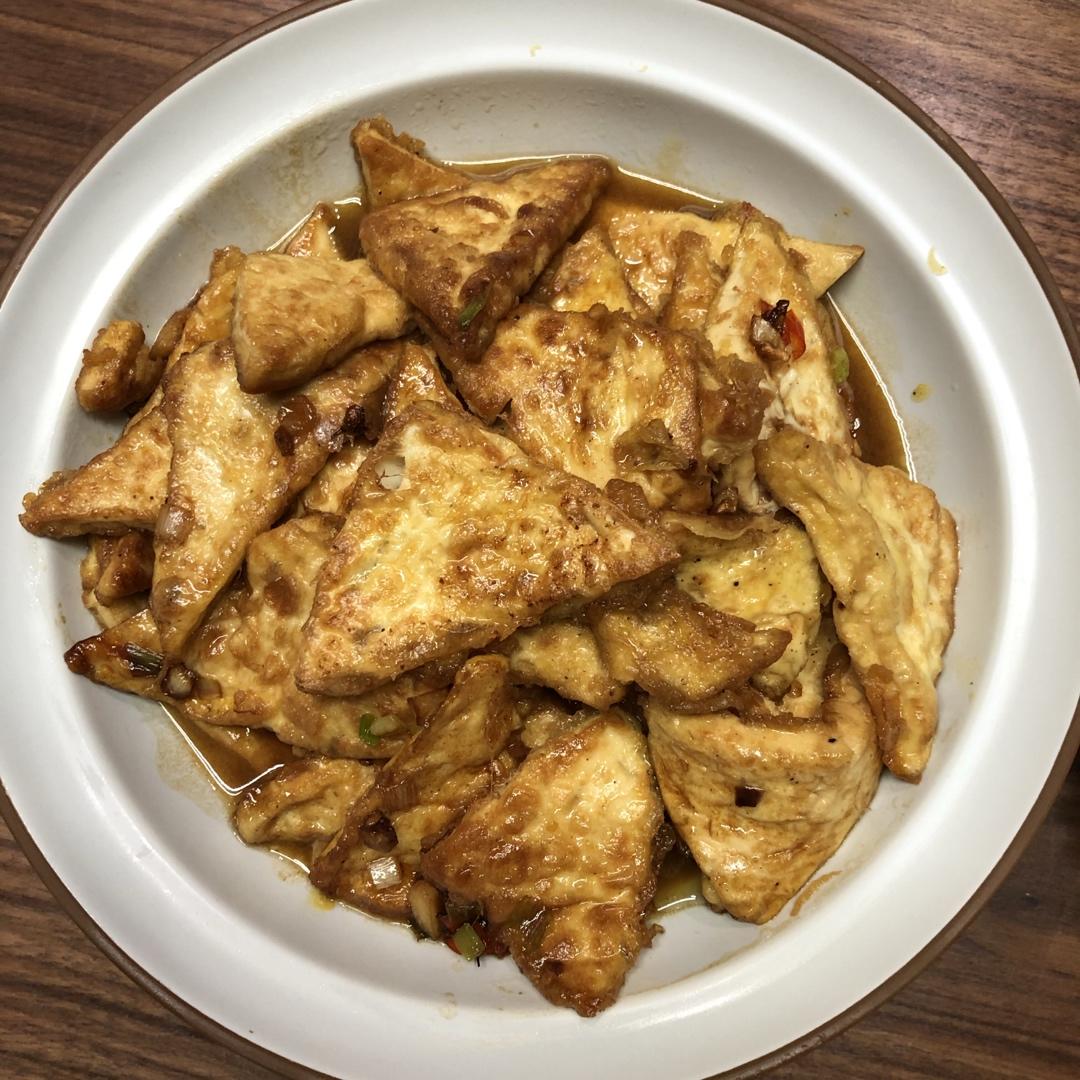 焖煎豆腐