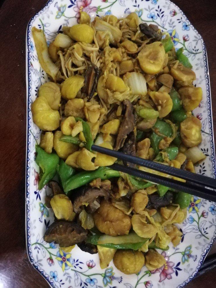 香菇烧栗子