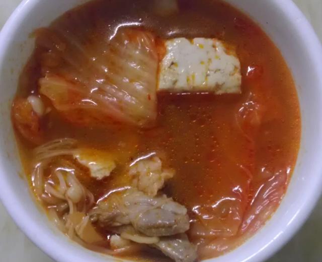 韩式泡菜豆腐汤的做法