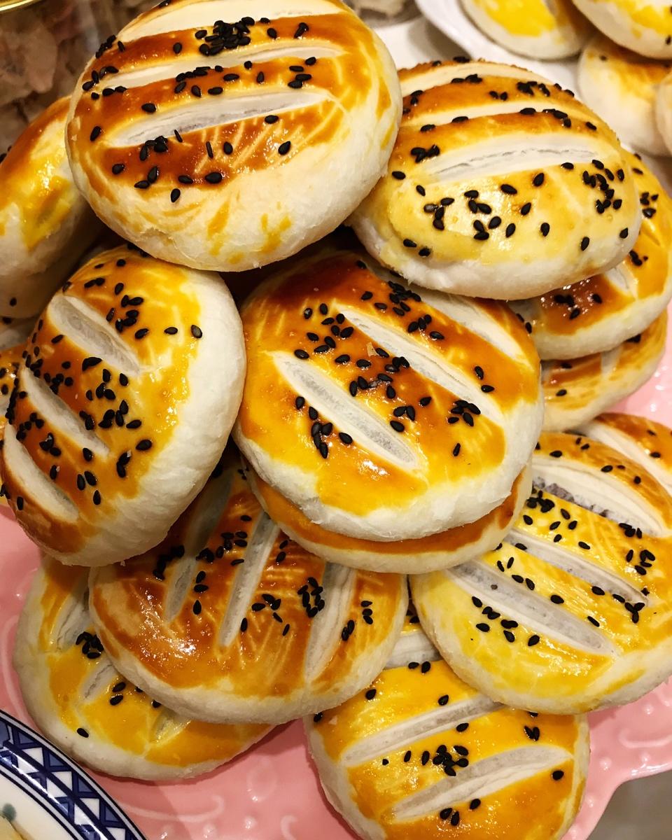 果果学烘焙做的老婆饼