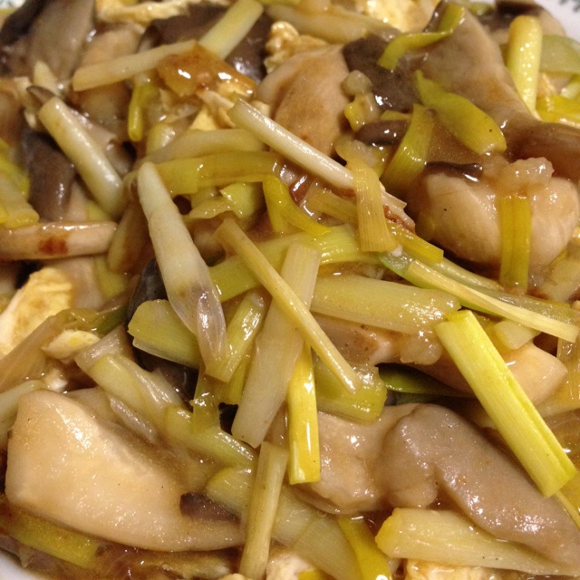 蚝油韭黄蘑菇