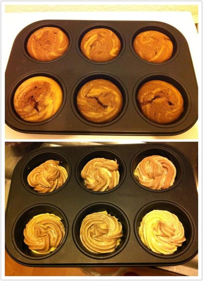 双色溏心Muffin的做法