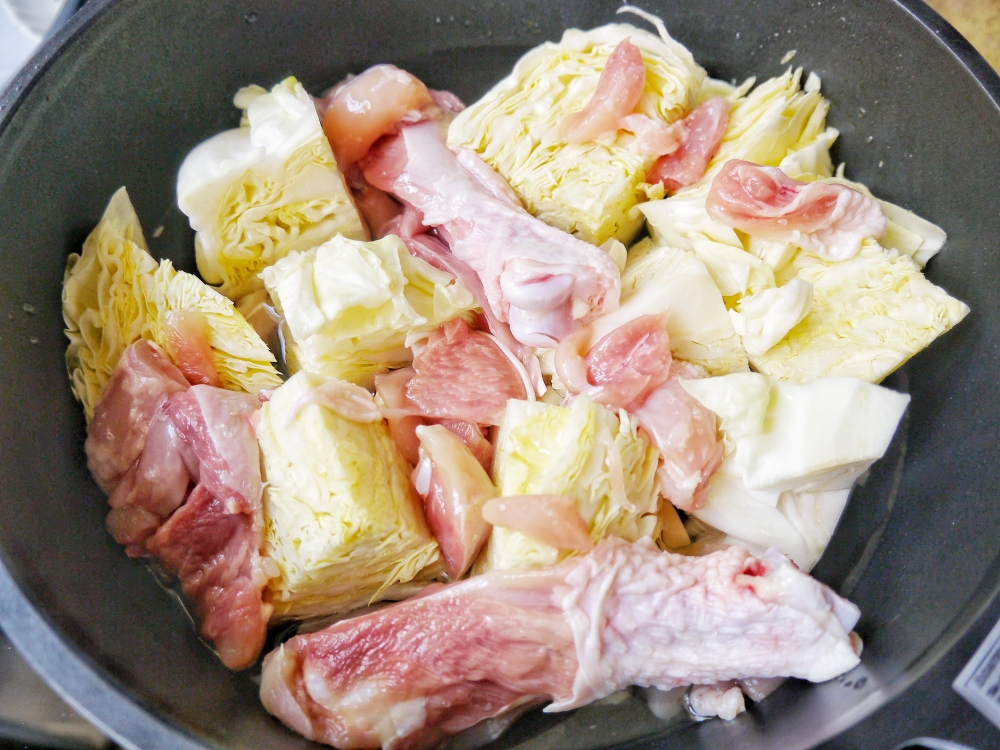 🔥小锅料理‼️芥末风味卷心菜鸡肉锅🍲的做法 步骤8