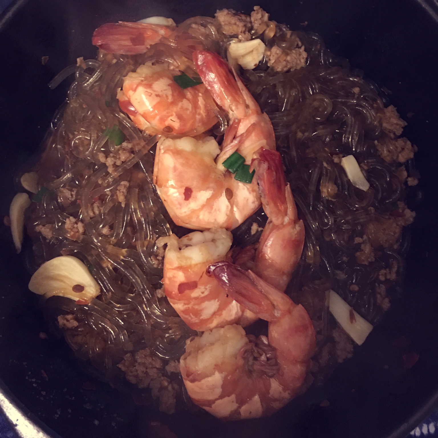 鲜虾粉丝煲