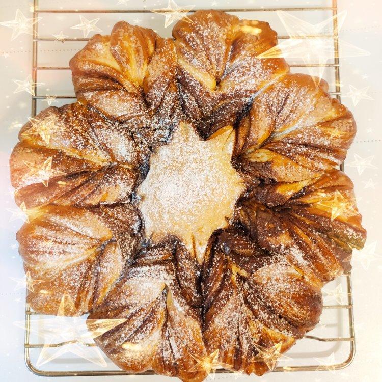 🎄【圣诞限定】一次发酵肉桂红糖雪花面包❄️