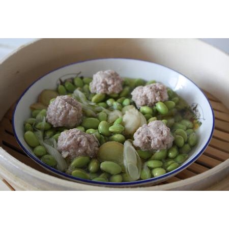 南陵土菜：蒸出来的毛豆木耳肉圆汤