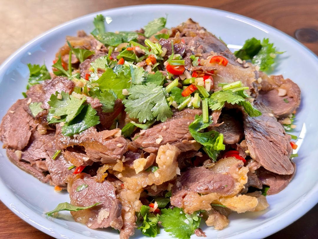 简简单单香菜拌牛肉的做法
